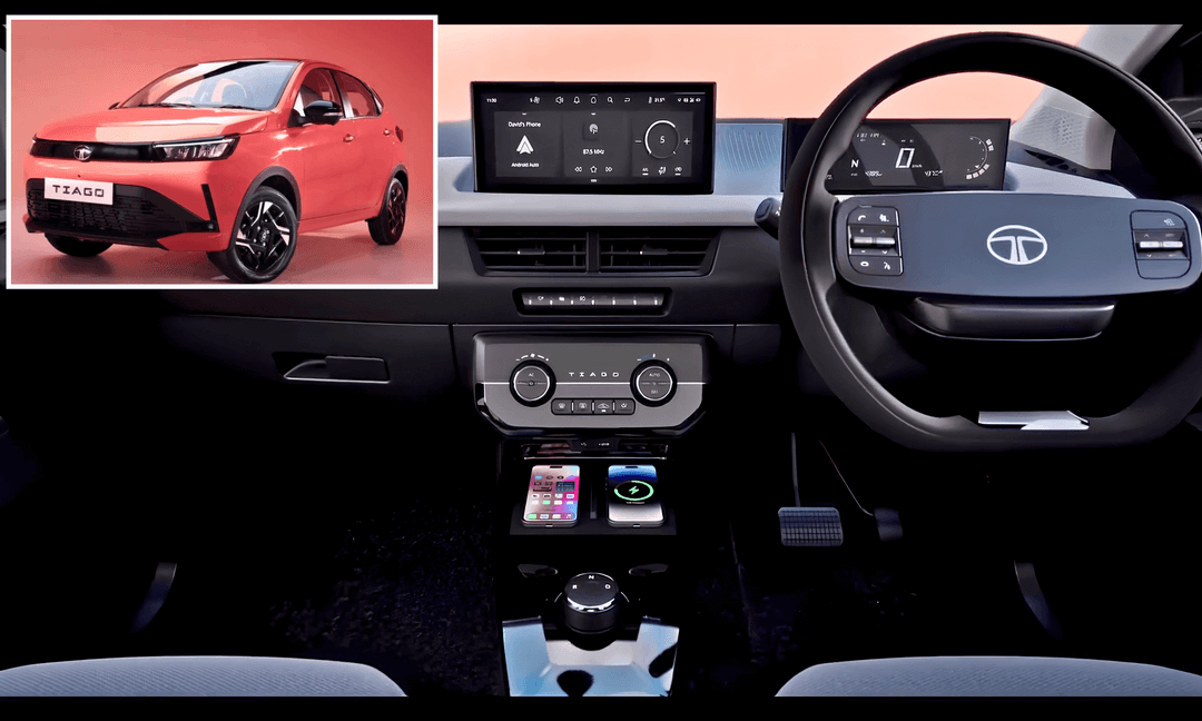 2026 Tata Tiago Facelift Interior Revealed Tata Motors has revealed the redesigned cabin of the 2026 Tiago ahead of its May 28 launch.