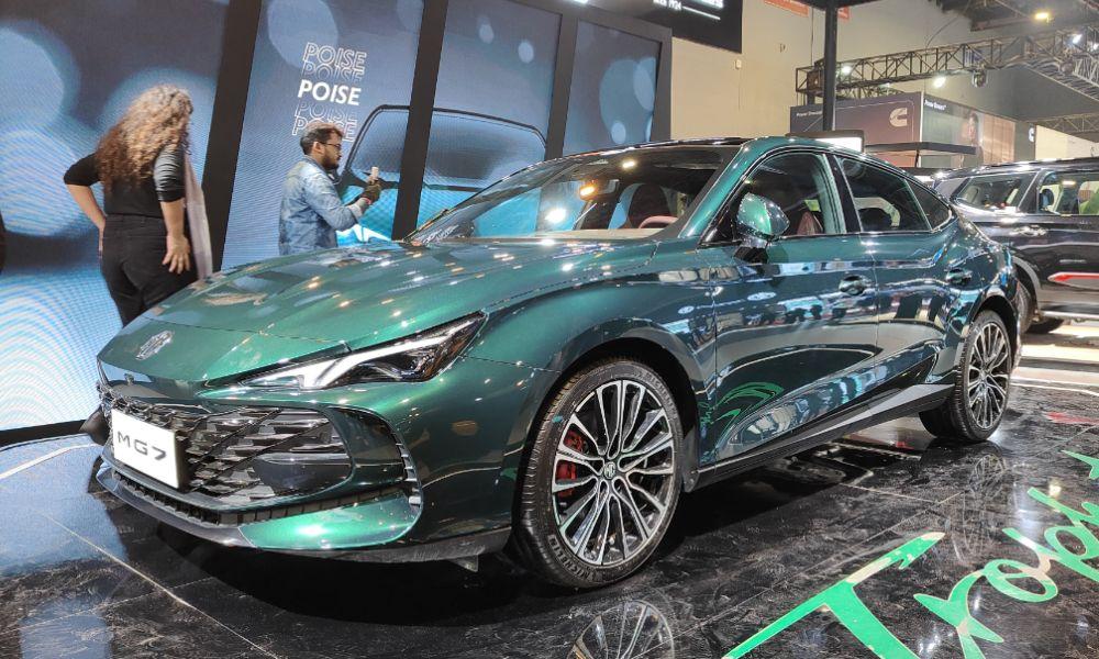 Bharat Mobility Global Expo 2025: MG 7 Trophy Four-Door Coupe Showcased In India Bharat Mobility Global Expo 2025: MG 7 Trophy Four-Door Coupe Showcased In India