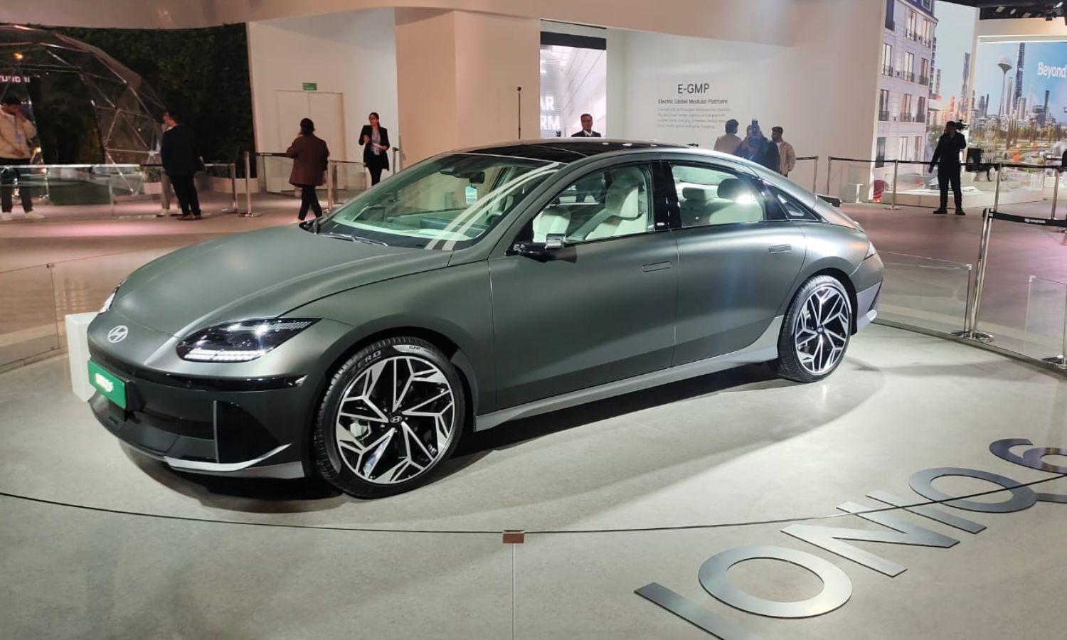 Auto Expo 2023: Hyundai Ioniq 6 Showcased In India For First Time The Ioniq 6 is currently the flagship of the Ioniq range in global markets and is based on the same e-GMP platform as the ioniq 5.